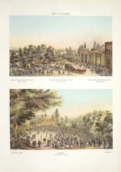 Square Of San Agustin De Las Cuevas Town Of Tlalpam The Mount Calvary