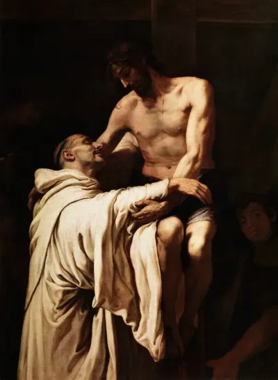 St Bernard Embraces Christ