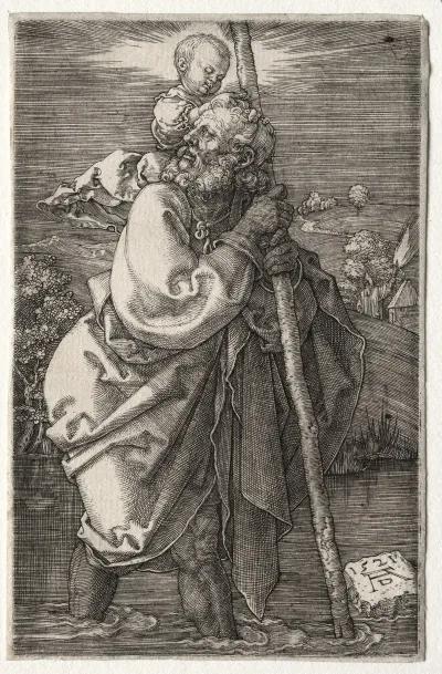 St Christopher Facing To The Left