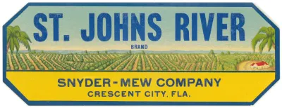 St Johns River Brand Produce Label