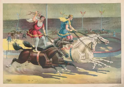 Standing Horseback Riders