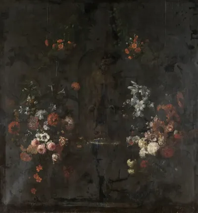 Statue Of Apollo With Flowers