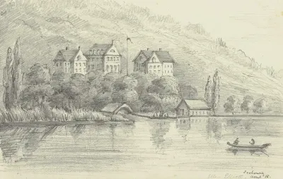 Steep Bank With Houses