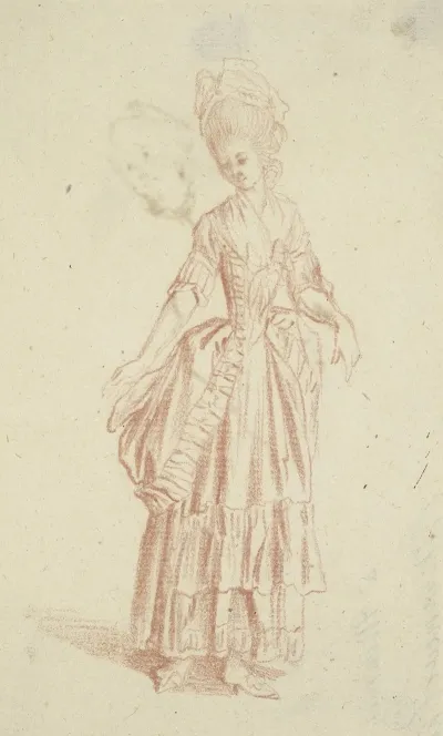 Stehende Dame Von Vorne Gesehen