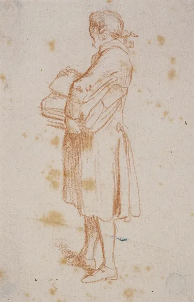 Stehender Mann Mit Buchern Unter Dem Arm