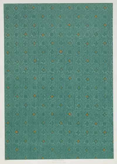Stempeldruckpapier Florales Flachenmuster