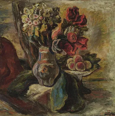 Still Life Flowers And Fruit 2