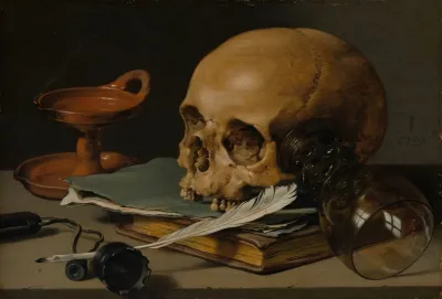 Still Life With A Skull And A Writing Quill