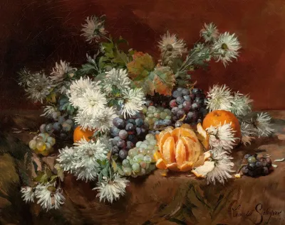 Still Life With Fruits And Flowers