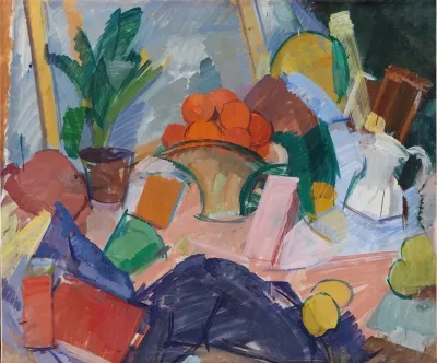Still Life With Oranges In A Basket
