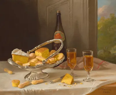 Still Life With Silver Cake Basket
