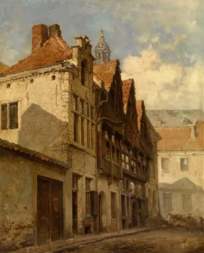 Stoelstraatje And The Tower Of The St Pauls Church