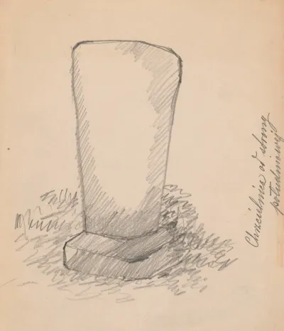 Stone Baptismal Font At The Church In Ciecina