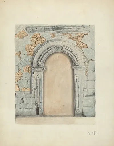 Stone Doorway Carved
