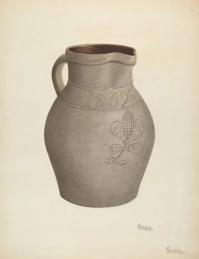 Stoneware Pitcher 5