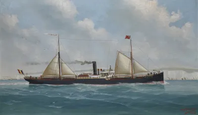 Stoomschip Met Hulpzeilvermogen Palomares