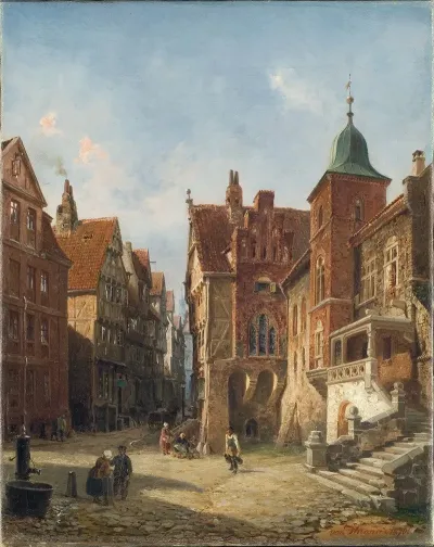Street In Hamburg Study In Architecture