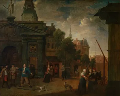 Street Theatre On The Yard In Antwerp
