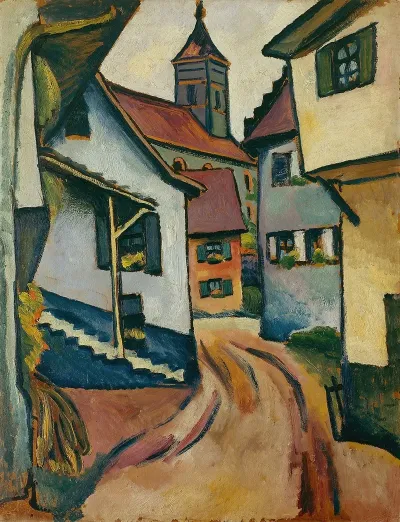 Street With Church In Kandern