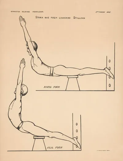Stretch Forward Lying Position Right Form Wrong Form Straek Bue Frem Liggende Stilling