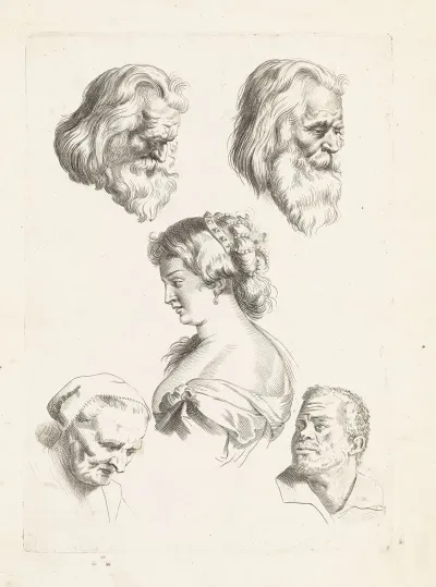 Studies Of Five Heads