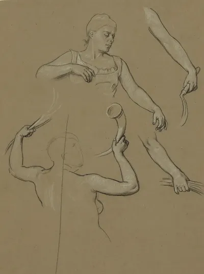 Study Drawings For A Mural