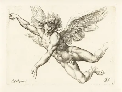 Study For A Flying Nude Angel