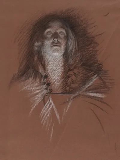 Study For Head Of A Celtic Woman From The Play Scene Hamlet Act 3 Scene 2