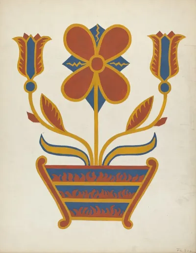 Study For Proposed Portfolio Decorated Chests Of Rural Pennsylvania 6