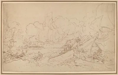 Study For The Battle Of La Hogue Recto