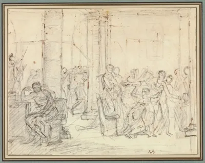 Study For The Lictors Bringing Brutus The Bodies Of His Sons