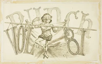Study For Title Page From Punch Volume 81