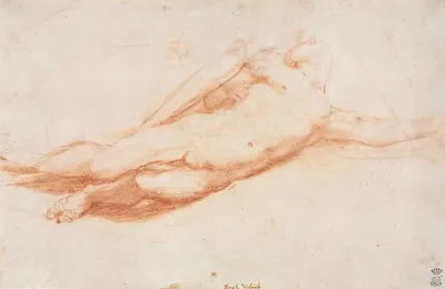 Study Of A Fallen Soldier Possibly The Conversion Of Saul Recto