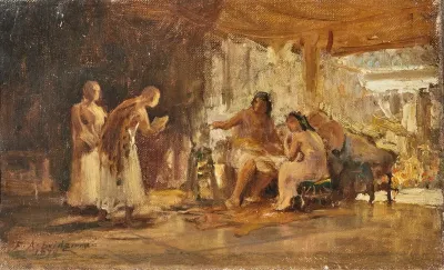 Study Of A Group In An Interior