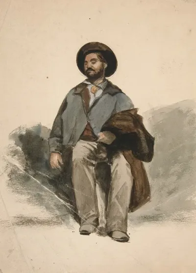 Study Of A Seated Man