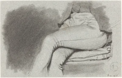 Study Of A Seated Mans Legs