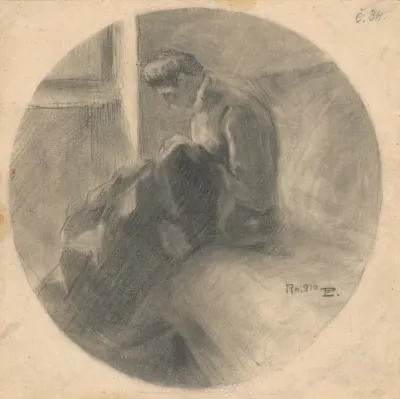 Study Of A Woman Sowing