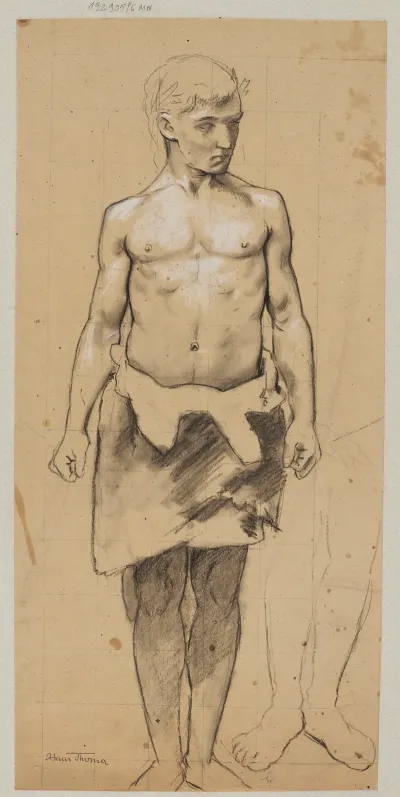 Study Of A Young Man Wearing A Leather Loincloth