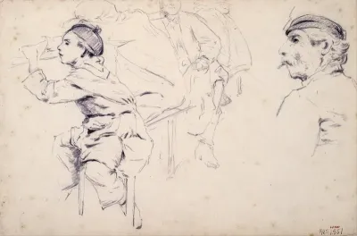Study Of Children And Figures Of Men