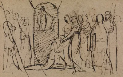 Study Of Mary Queen Of Scots Going To Execution