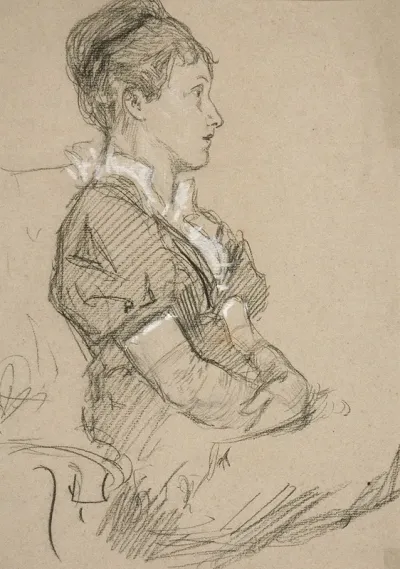 Study Of Seated Women Mrs Abbey