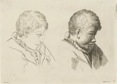 Study Of The Side Of The Head Of A Boy With A Collar