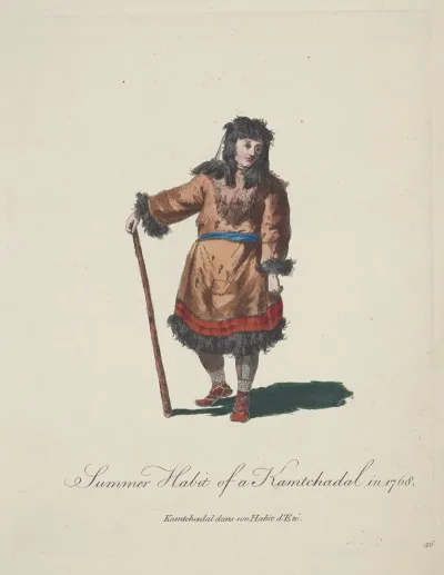Summer Habit Of A Kamtchadal In 1768 Kamtchadal Dans Son Habit Dete
