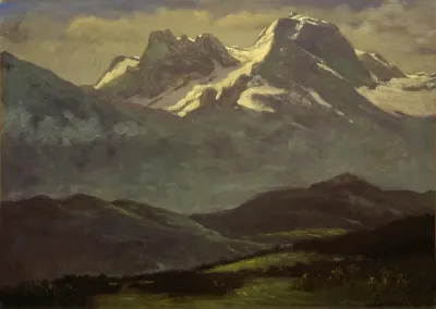 Summer Snow On The Peaks Or Snow Capped Mountains