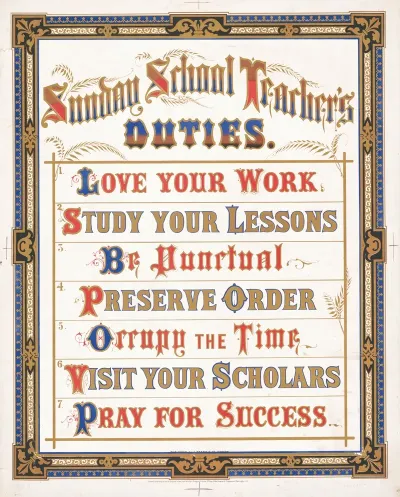Sunday School Teachers Duties 2