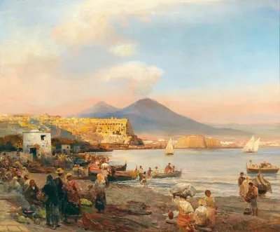 Sunset In The Bay Of Naples