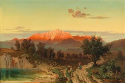 Sunset Over The Hoher Goll