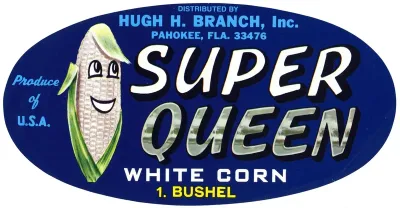 Super Queen White Corn Label