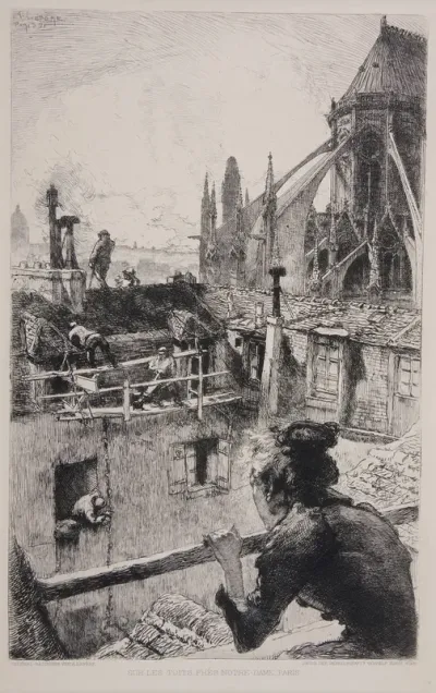 Sur Les Toits Pres Notre Dame Paris