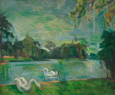 Swans On A Lake